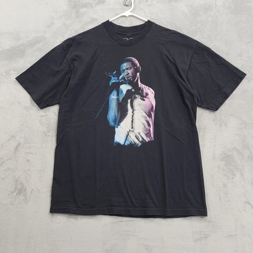 Usher Shirt Mens L Black My Way Las Vegas 2022 Concert Graphic Tour Tee T-Shirt